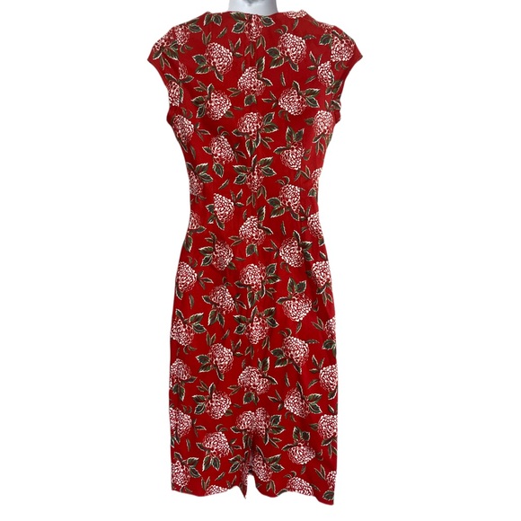 Collectif Vintage London XS Red Floral Dress - Picture 4 of 8